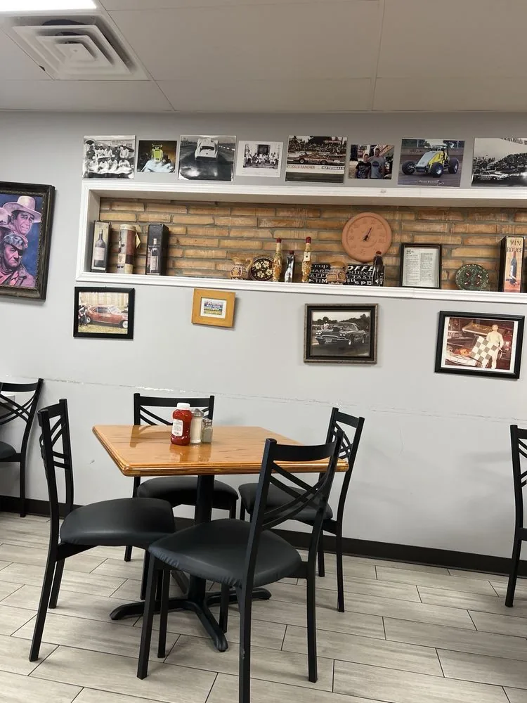 Wall decor and local memorabilia inside City Cafe in South Houston, Texas